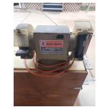 Wooden Tool Cabinet with Eclipse Vise and Black and Decker Grinder  38"W x 13"D x 33"H