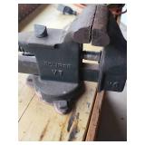 Wooden Tool Cabinet with Eclipse Vise and Black and Decker Grinder  38"W x 13"D x 33"H