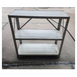 3-Tier Metal Storage Shelf Unit 29.5"W x 11.75" D x 30"H