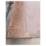 Wooden Rolling Workshop Table with Storage Shelf 37"W x 21.75" D x 24"H