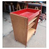 Rolling Tool Cart with Pegboard Sides 26"W x 16" D x 39.5"H