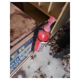 Wood storage Bench with Chevrolet Super Service Metal Sign and Chevrolet Logo Drawer Pull  36.5" W x 22.5"D x 25"H. Has mounted fire extinguisher, shelf/trays inside