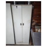 Metal Storage Cabinet with Shelves 24" W x 11.5" D x 63" H - take all hardware and misc contents - or leave them!