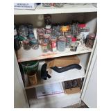 Metal Storage Cabinet with Shelves 24" W x 11.5" D x 63" H - take all hardware and misc contents - or leave them!