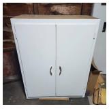 White Wood Storage Cabinet 28" W x 14.5" D x 34.5" H  (could wall mount)
