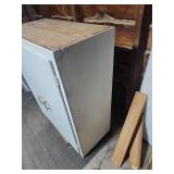 White Wood Storage Cabinet 28" W x 14.5" D x 34.5" H  (could wall mount)