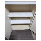 White Wood Storage Cabinet 28" W x 14.5" D x 34.5" H  (could wall mount)