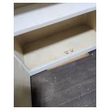 White Wood Storage Cabinet 28" W x 14.5" D x 34.5" H  (could wall mount)