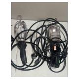 Hanging Work Lights, light fixture and bulbs