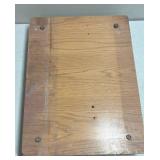 Wooden Board with Wheels - could use to mount a large tool on for easy movement. 15" x 21" x .5" thick