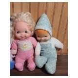 Vintage Baby Doll Collection including 1980s Precious Moments Cloth Baby Dolls