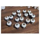 Glass Jar with Vintage Drawer Pull Knobs and hardware