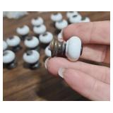 Glass Jar with Vintage Drawer Pull Knobs and hardware