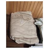 Queen Size Cotton Sheets - Geometric Striped set w/ fitted & flat, tan fitted sheet, and floral set with fitted and flat sheet (no pillow cases)