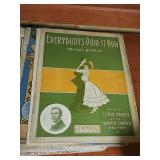 Early 1900s Sheet Music Collection - huge stack of sheet music