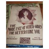 Early 1900s Sheet Music Collection - huge stack of sheet music