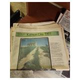 The Wichita Eagle Newspaper - huge stack of vintage newspaper editions dating from late 1950s on