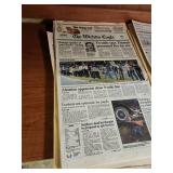 The Wichita Eagle Newspaper - huge stack of vintage newspaper editions dating from late 1950s on