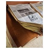 The Wichita Eagle Newspaper - huge stack of vintage newspaper editions dating from late 1950s on