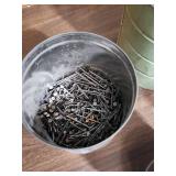 Bulk Assorted Nails in Storage Containers - 6 cans and jars of various sized nails