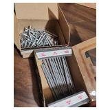 Boxed Construction Nails and Fasteners Lot - 7 boxes