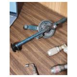 Antique Hand Drill Collection - Manual Woodworking Tools set of 6