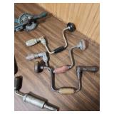 Antique Hand Drill Collection - Manual Woodworking Tools set of 6