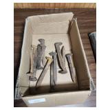 Vintage Hand Tools and Railroad Spikes - heavily with patina