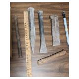Vintage Hand Tools and Railroad Spikes - heavily with patina