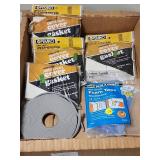 Switch Cover Gaskets, Fiberglass insulation rolls, and weatherstripping tape