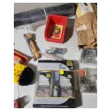 Home Improvement Bundle - Doorbell, Goo Gone Grill Cleaning Kit, Mesh Barrier , Drill Brushes, Hardware and more