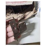 Plumbing, Electrical and general maintenance home improvement lot - including jar of large bolts, lightweight chain, casters, light switches, plumbing attachments and more