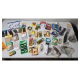 Hardware store lot!!  Fasteners, screws, washers, hinges, glazier points, foam tape, picture wire, and various other home improvement items