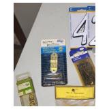 Hardware store lot!!  Fasteners, screws, washers, hinges, glazier points, foam tape, picture wire, and various other home improvement items