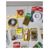 Hardware store lot!!  Fasteners, screws, washers, hinges, glazier points, foam tape, picture wire, and various other home improvement items