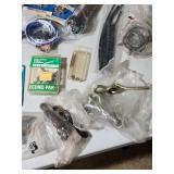 Hardware store lot!!  Fasteners, screws, washers, hinges, glazier points, foam tape, picture wire, and various other home improvement items