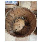 Wooden Apple Bushel Baskets - Set of 2 - 18" diameter - 12" H