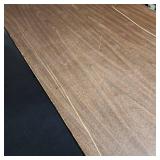 6 foot wood laminate top folding table - measures 72" L x 29.75" W x 29.25" H - has surface scratches and wear but very sturdy