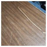 6 foot wood laminate top folding table - measures 72" L x 29.75" W x 29.25" H - has surface scratches and wear but very sturdy