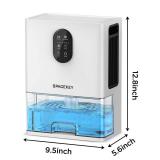 Dehumidifier, 106 OZ Water Tank (1000 sq.ft) Dehumidifiers for Home, Quiet Dehumidifier for Bathroom Bedroom Basement RV with Timer Setting, Auto Shut Off, 7 Colors LED Light, Sleep Modes, White