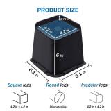 ANNKUT Bed Risers 6 Inch Heavy Duty, Furniture Risers for Bed Desk Table Sofa Couch Oversized Bed Lifts Risers, Support up to 5000 Lbs(8 Pack Black)