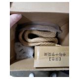 Sunnychicc Plant Basket with Stand Indoor Planter Pot Holder Sturdy Jute Rope Modern Woven Basket, Cotton Rope Woven Pot with Bamboo Stand(White and Yellow,10 Inch)