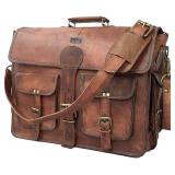 Cuero DHK 16 Inch Vintage Handmade Leather Messenger Bag Laptop Briefcase Computer Satchel Bag for Men & Women (16 Inch Medium)