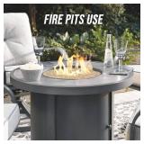 Skyflame 10Lb Silica Sand for Fire Pit/Fireplace, 14-20 Mesh, Heat Proof Base Layer Decoration Under Gas Logs, Vermiculite, Lava Rock or Fire Glass for Indoor/Outdoor Decor, Gardening, Vase Filler