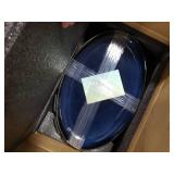 vicrays Serving Platter Ceramic Tray Plates Extra Large Oval 14.5 Inch Porcelain Dinner Plates Long Serving Dish Set Entertaining Party Restaurant Food Meat Sushi Fish Turkey Platter