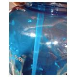 AQUAFIT 64 oz Water Bottle with Time Marker - Straw & Chug Lid - BPA Free Half Gallon Gym Water Bottle with Handle - Big Gallon Jug (Aqua, 64 Ounces)