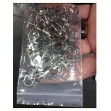 LEOBRO 60PCS Lobster Claw Clasps and Key Rings, 30PCS Keychains Clips and 30PCS Key Chain Ring, Keychain Making kit for Key Chain, Jewelry Making, Art Crafts, Silver
