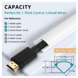 ZhiYo 136in Corner Cable Concealer, Corner Cord Hider for One Cord, Wire Covers for Cords, Paintable Cord Cover, Cable Management Channel, Raceway for Wall, Floor Baseboard, Ceiling - 8 x L17in