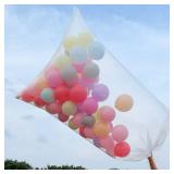 2 Pcs Large balloon bags, balloon transport bags transparent giant storage bag 59x98 inches, for festivals, Parties, Graduation Ceremonies, etc