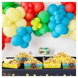 Zliisang 24 Pcs Cartoon Game Party Supplies Yellow Paper Food Trays Disposable Serving Tray Nacho Trays Food Boats for Cartoon Birthday Decorations